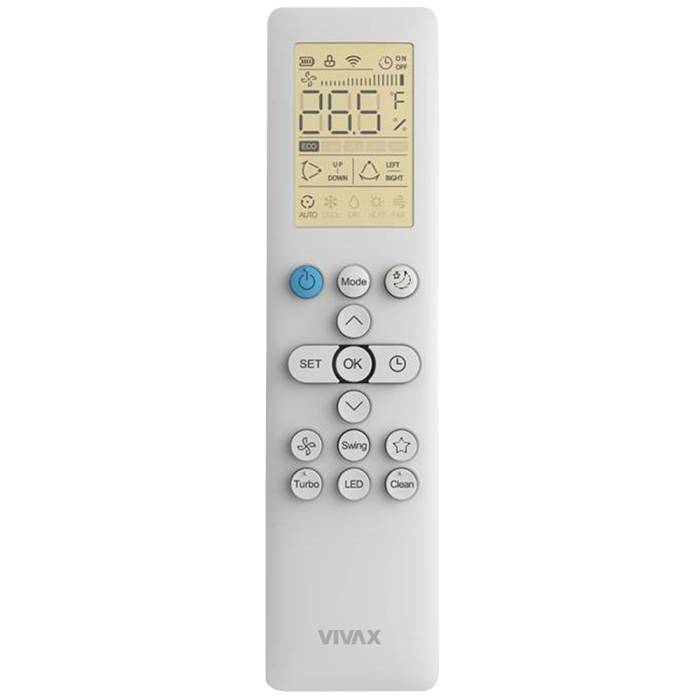 Aer Conditionat VIVAX H+Design ACP-12CH35AEHI+ Silver Wi-Fi Ready R32 Inverter 12000 BTU/h
