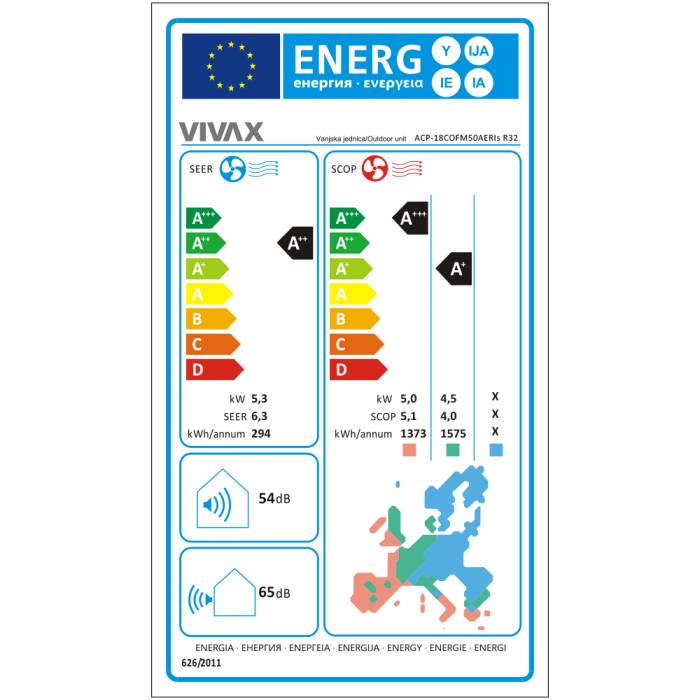 Aer Conditionat MULTISPLIT VIVAX ACP-18COFM50AERI / 2x ACP-09CH25AERI Dublu Split Inverter