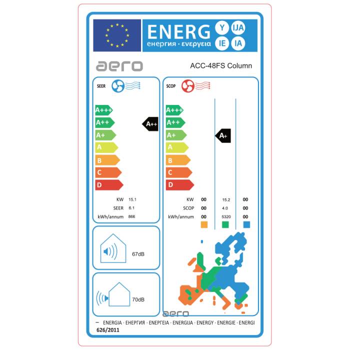 Aer Conditionat COLOANA AERO ACC-48FS A++ R32 Inverter 48000 BTU/h