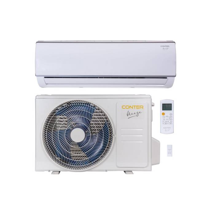 Aparat aer conditionat Conter Breeze, 12000 BTU, Wi-Fi Control, inverter, Clasa A++, functii Self cleaning, Follow me, Sleep mode, alb